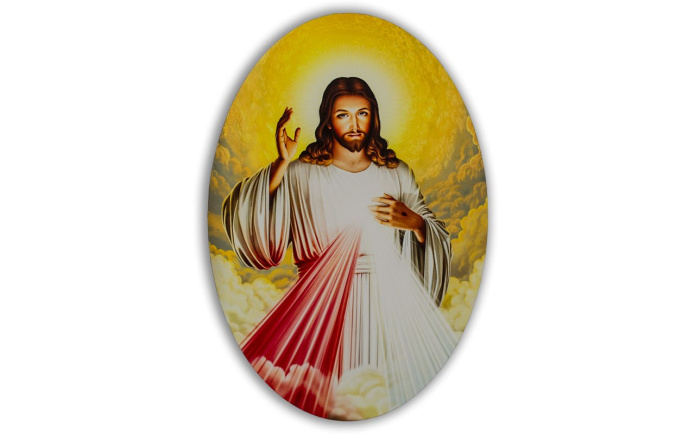 Obraz drewniany z nadrukiem UV Jezu Ufam Tobie na ściane